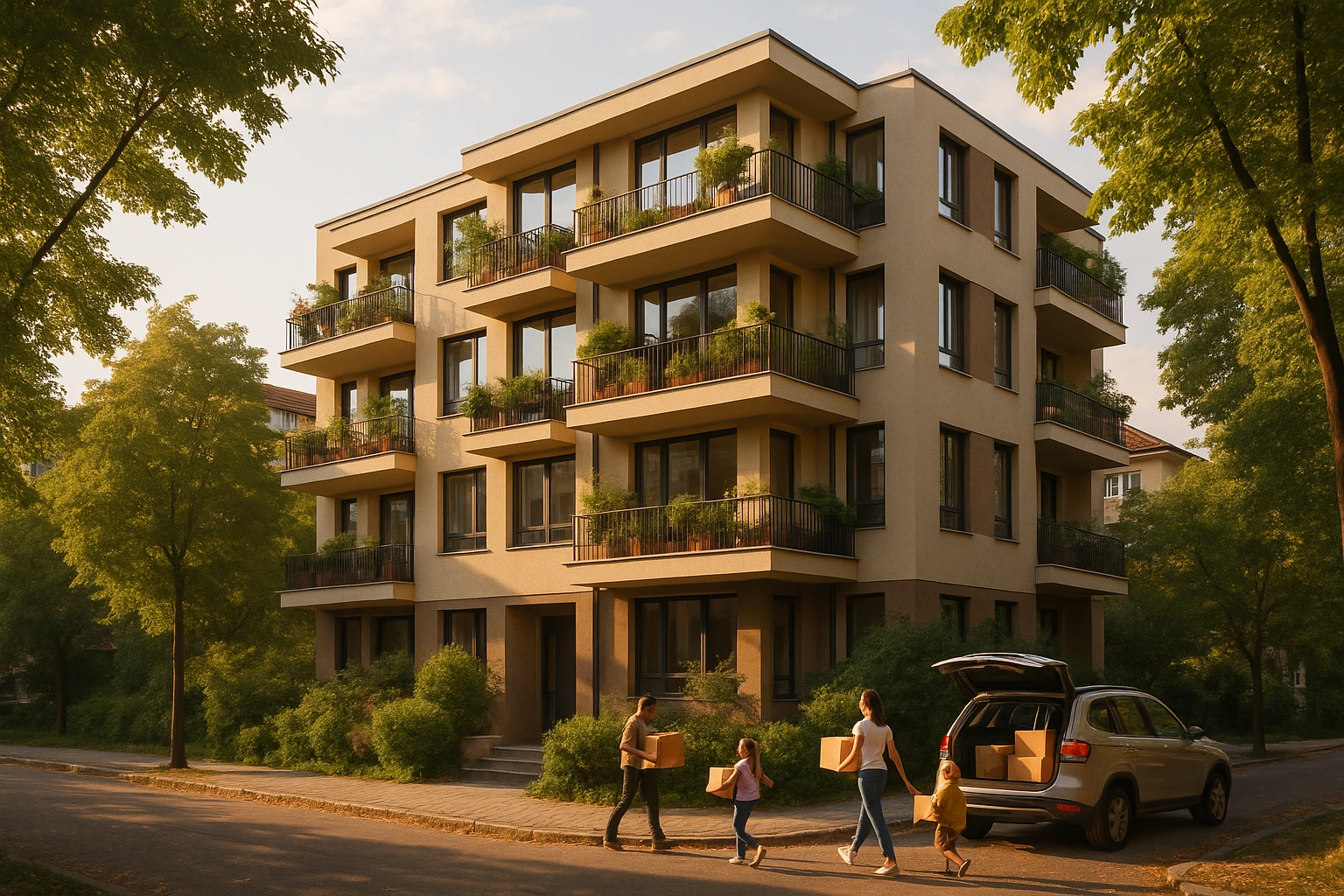 Immeuble résidentiel moderne dans un quartier verdoyant de Sofia