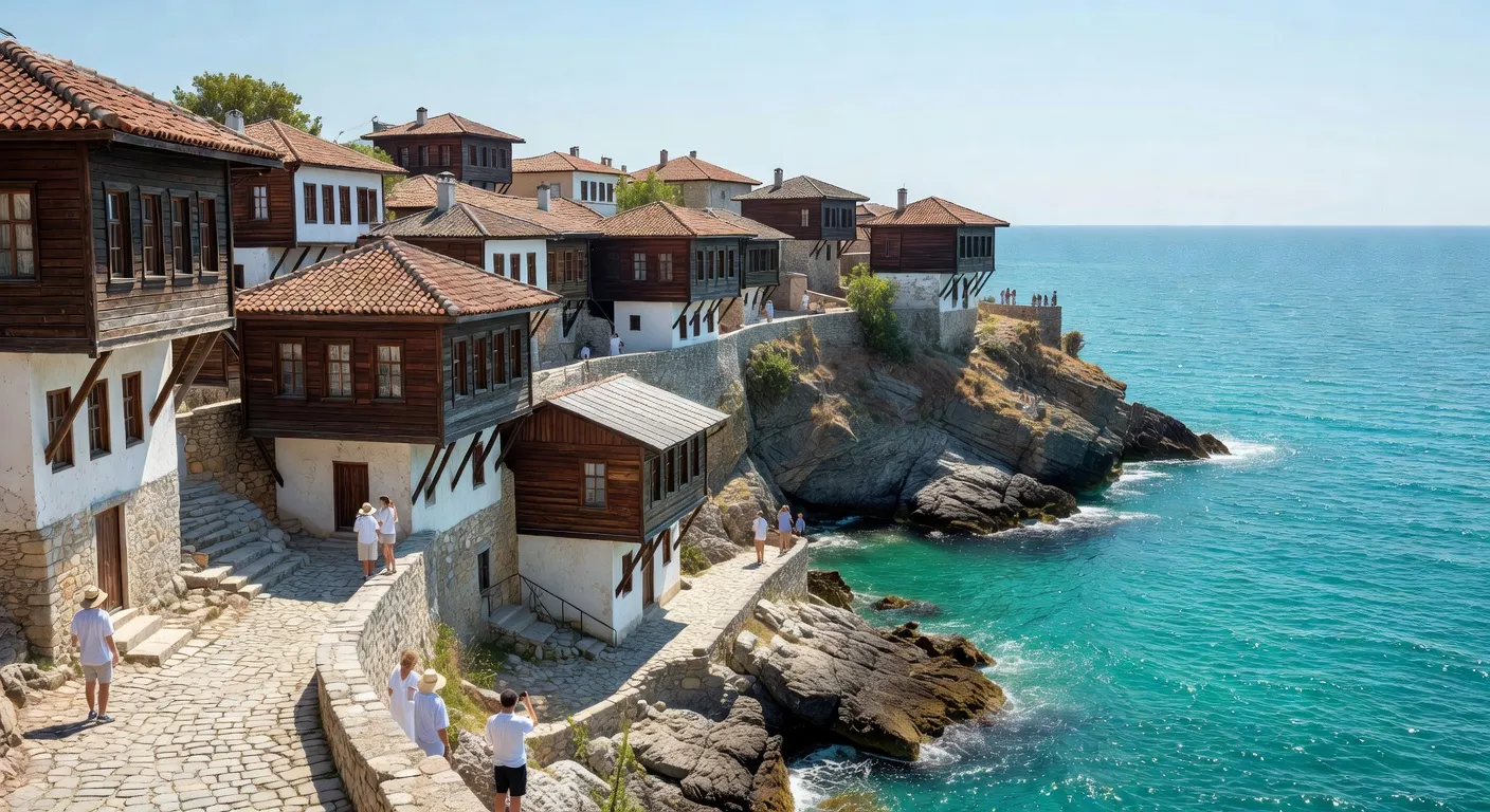 Vieille ville de Sozopol sur la mer Noire en Bulgarie