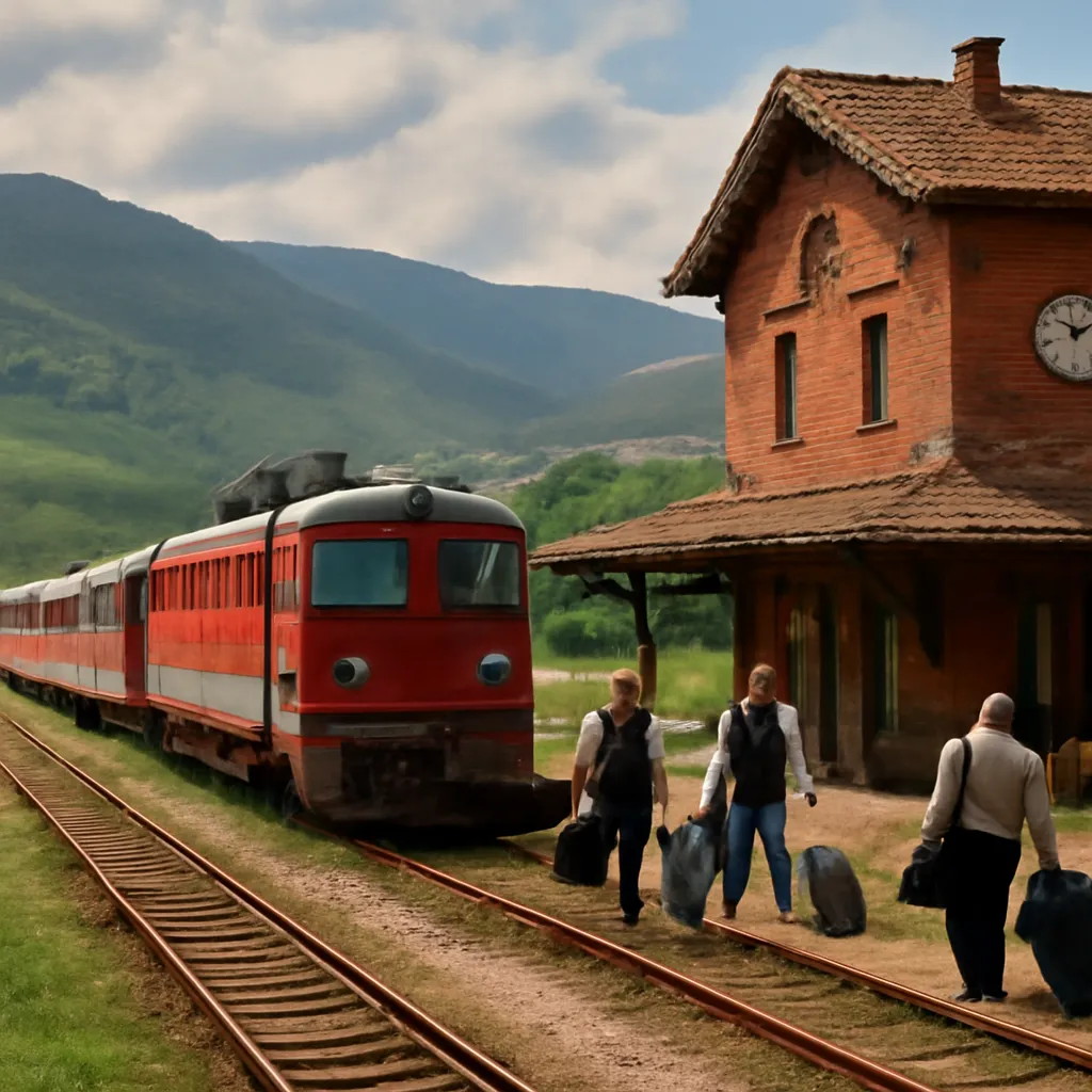 Gare routière centrale de Sofia avec bus interurbains bulgares en partance vers Plovdiv et Varna