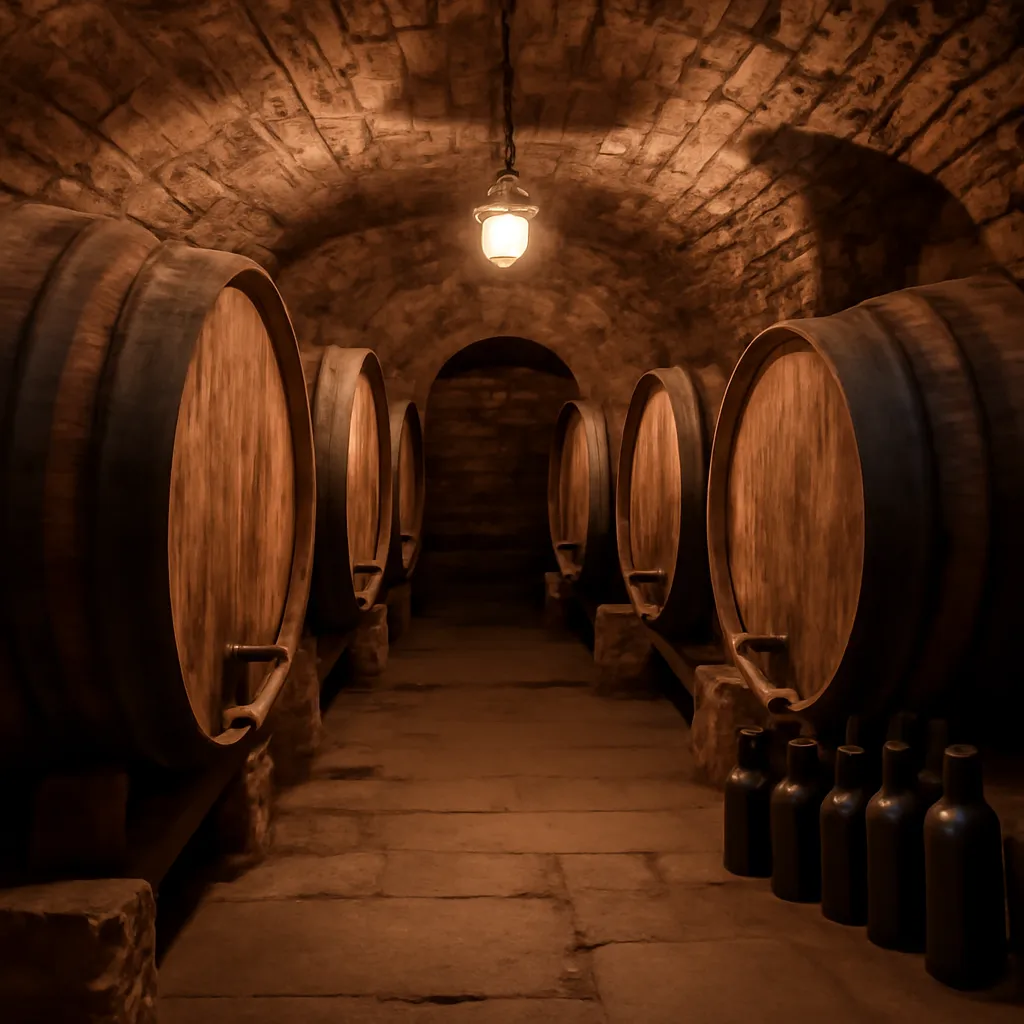 Vignobles de Thrace bulgare avec raisins Mavrud au coucher du soleil