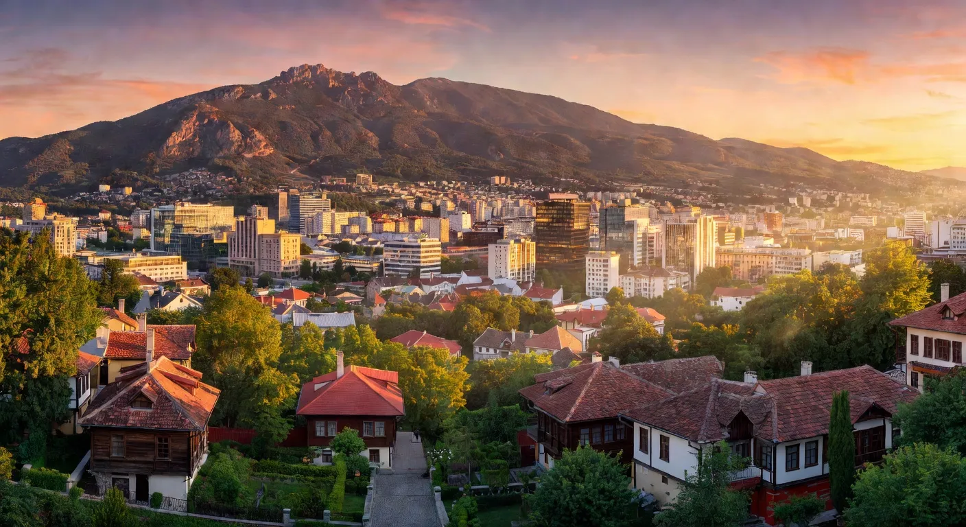 Vue panoramique sur Sofia depuis le mont Vitosha