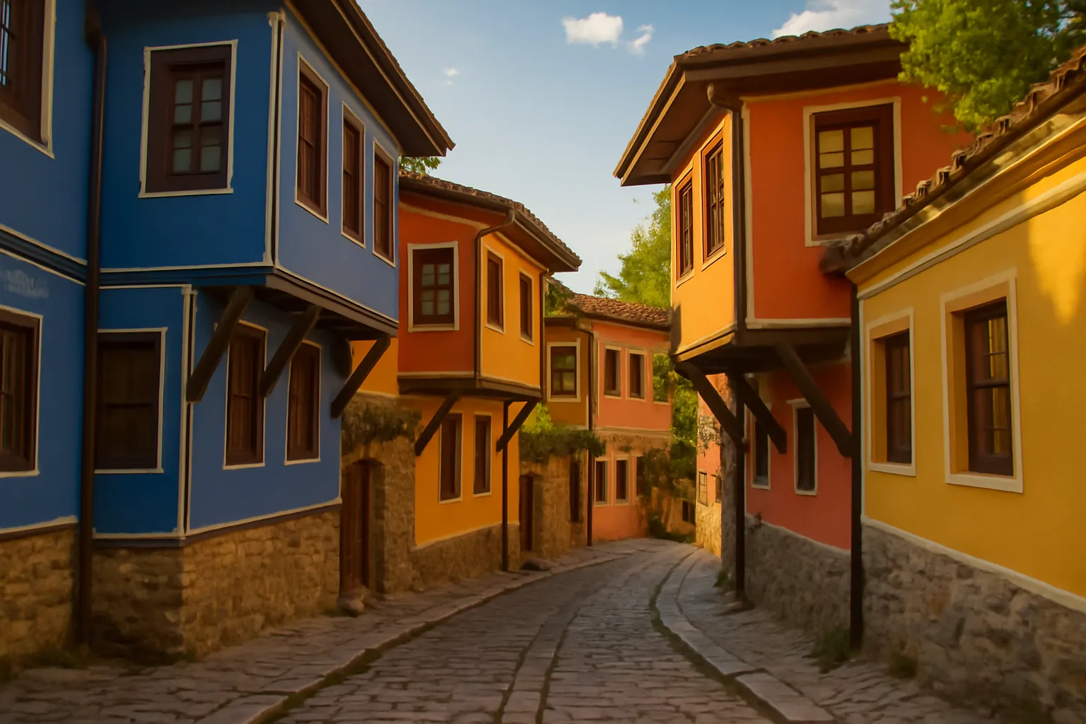 Théâtre antique romain de Plovdiv avec vue sur la ville moderne