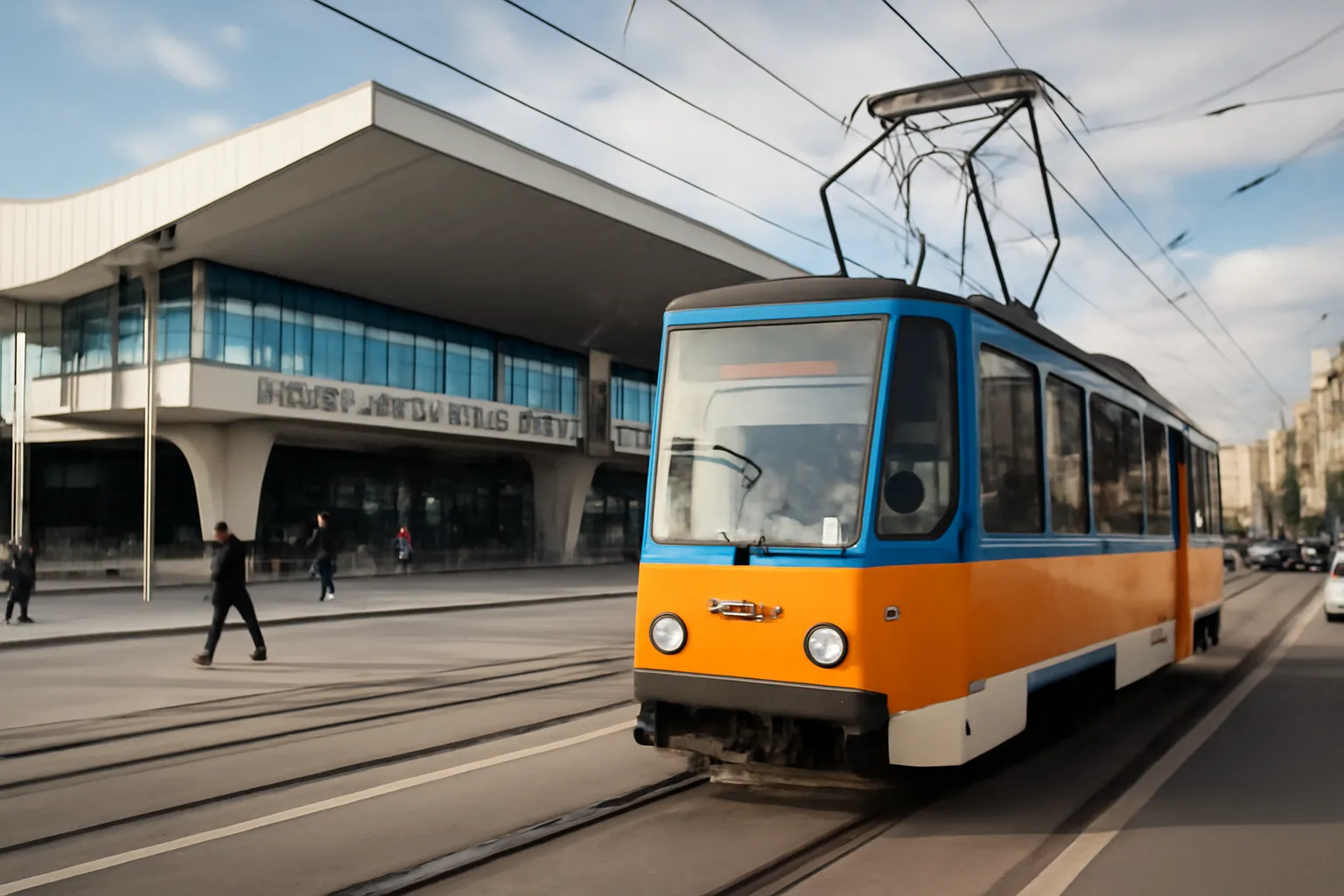 Train traversant les montagnes bulgares entre Sofia et Bourgas