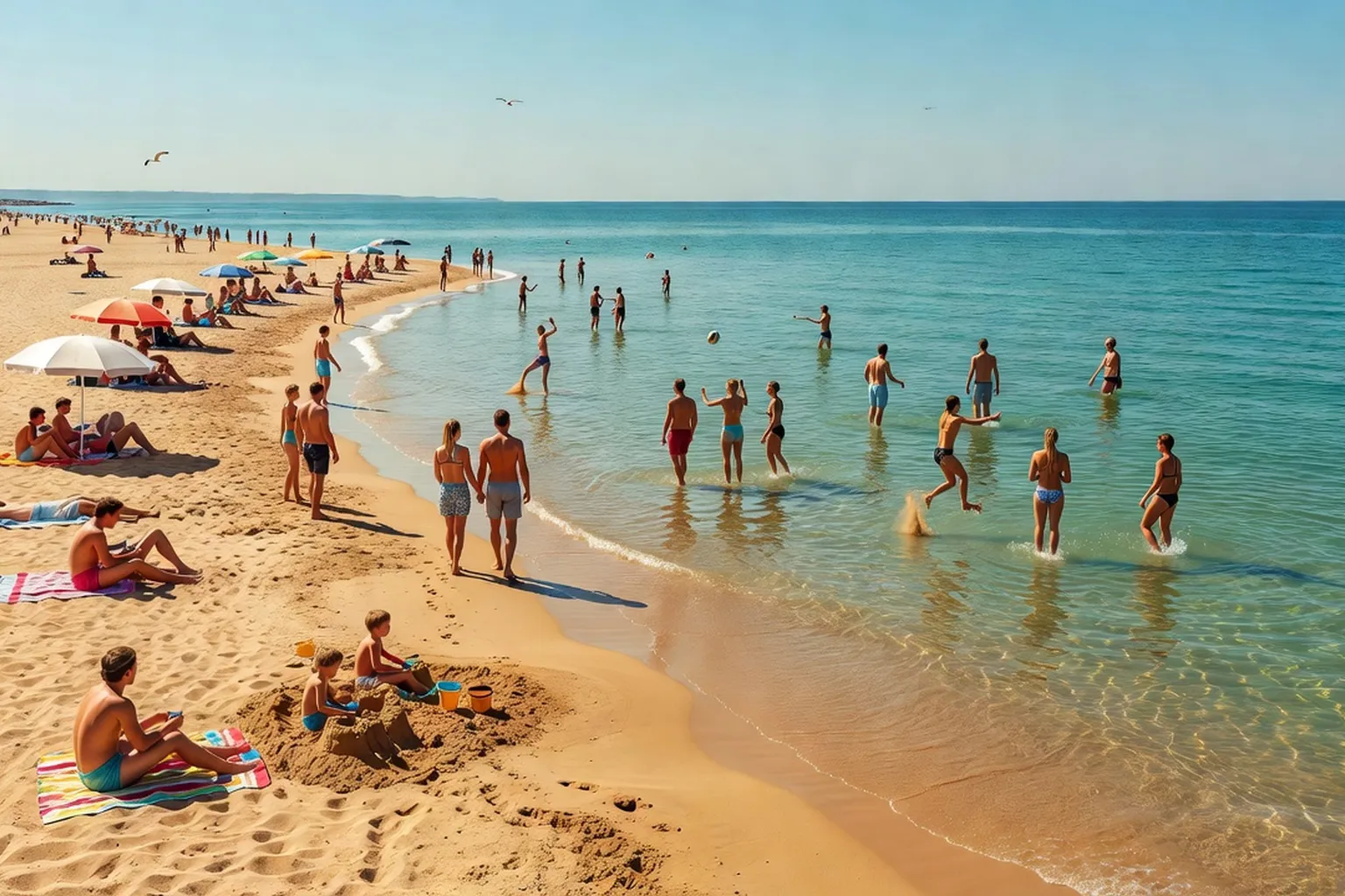 Plage sauvage sur la mer Noire bulgare